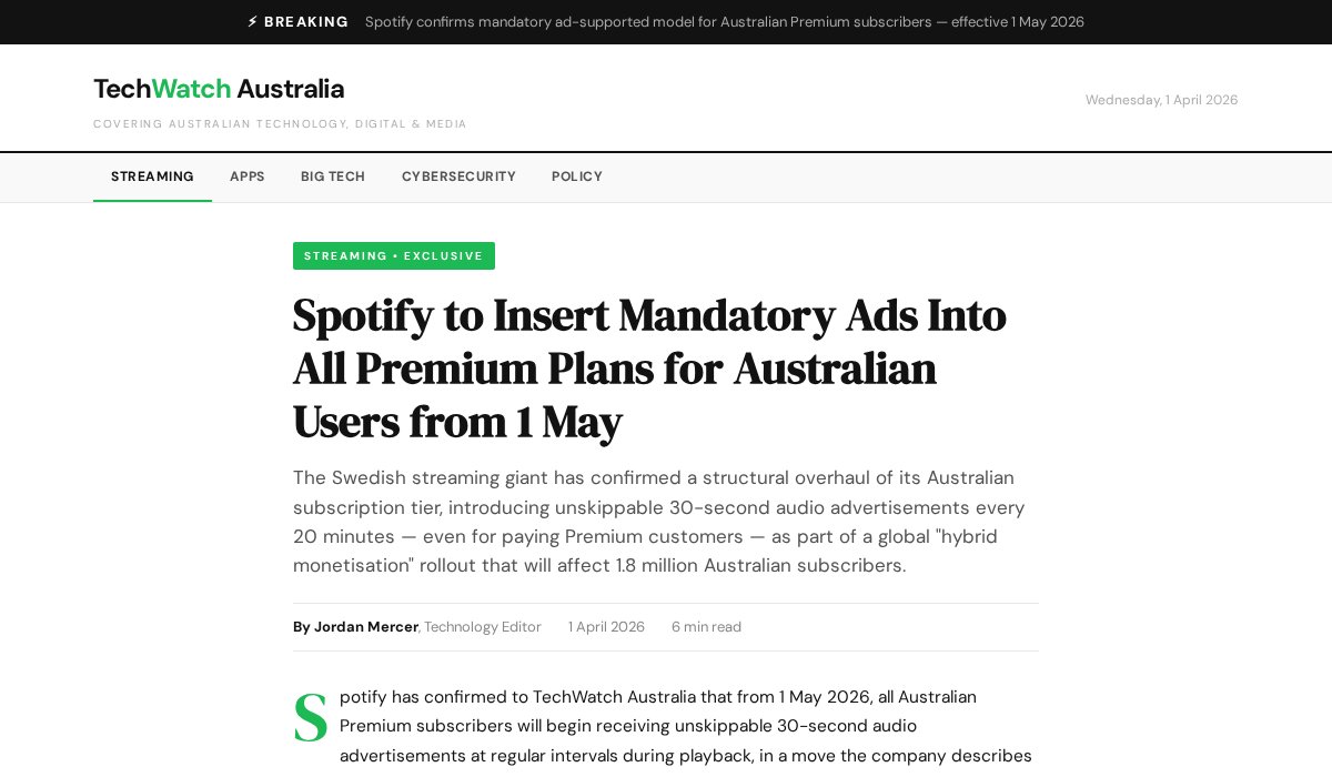 Spotify ads article